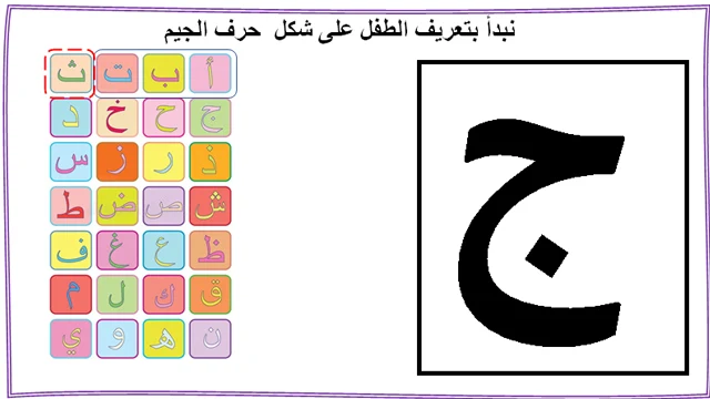 تعليم حرف الجيم للاطفال