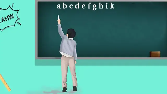 تعليم الاطفال كتابة الحروف الانجليزية A b c d
