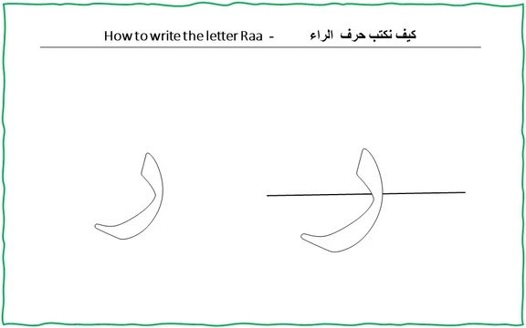 كتابة حرف الراء حرف الراء