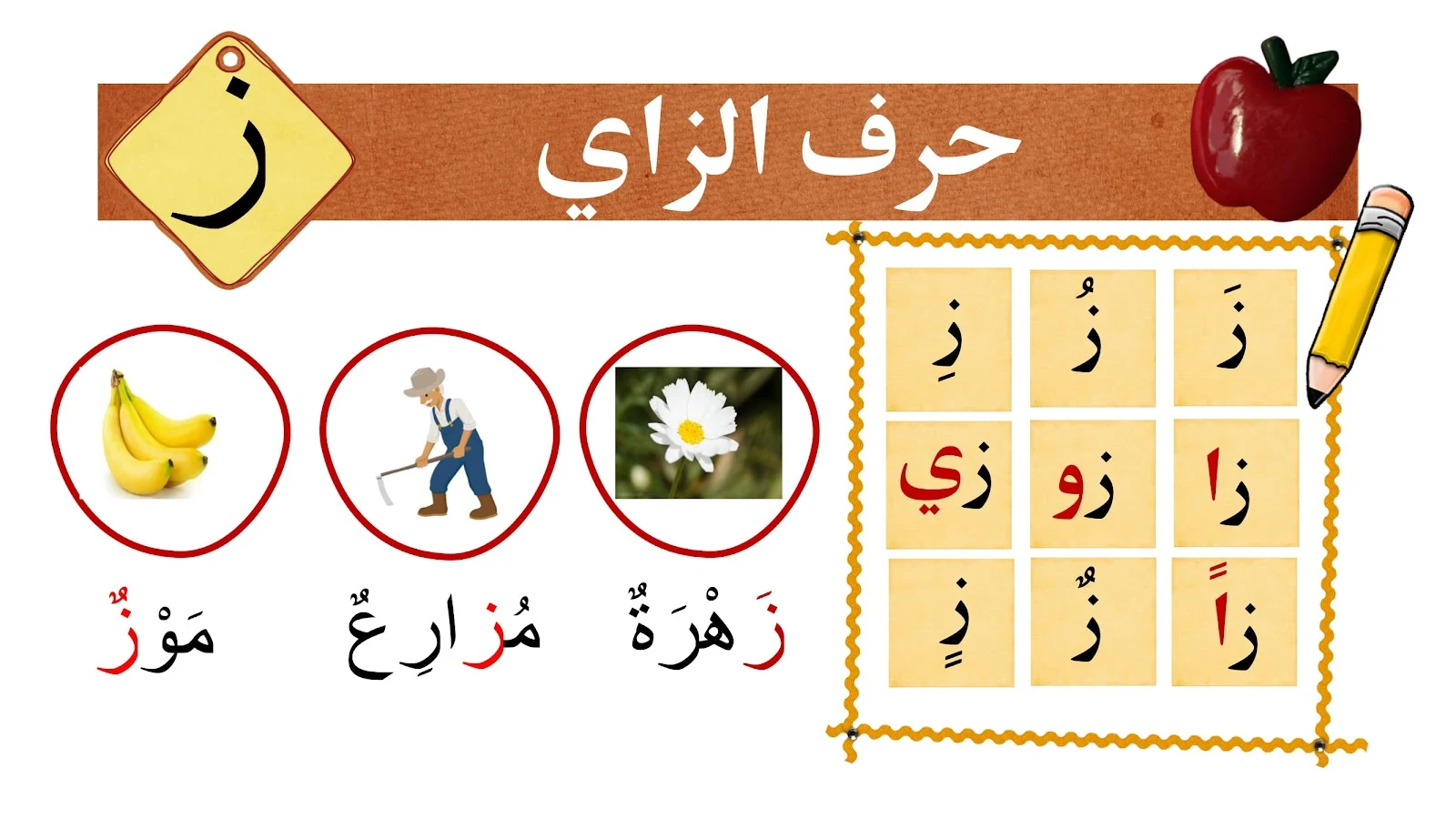 حرف الزاي حرف الزاي