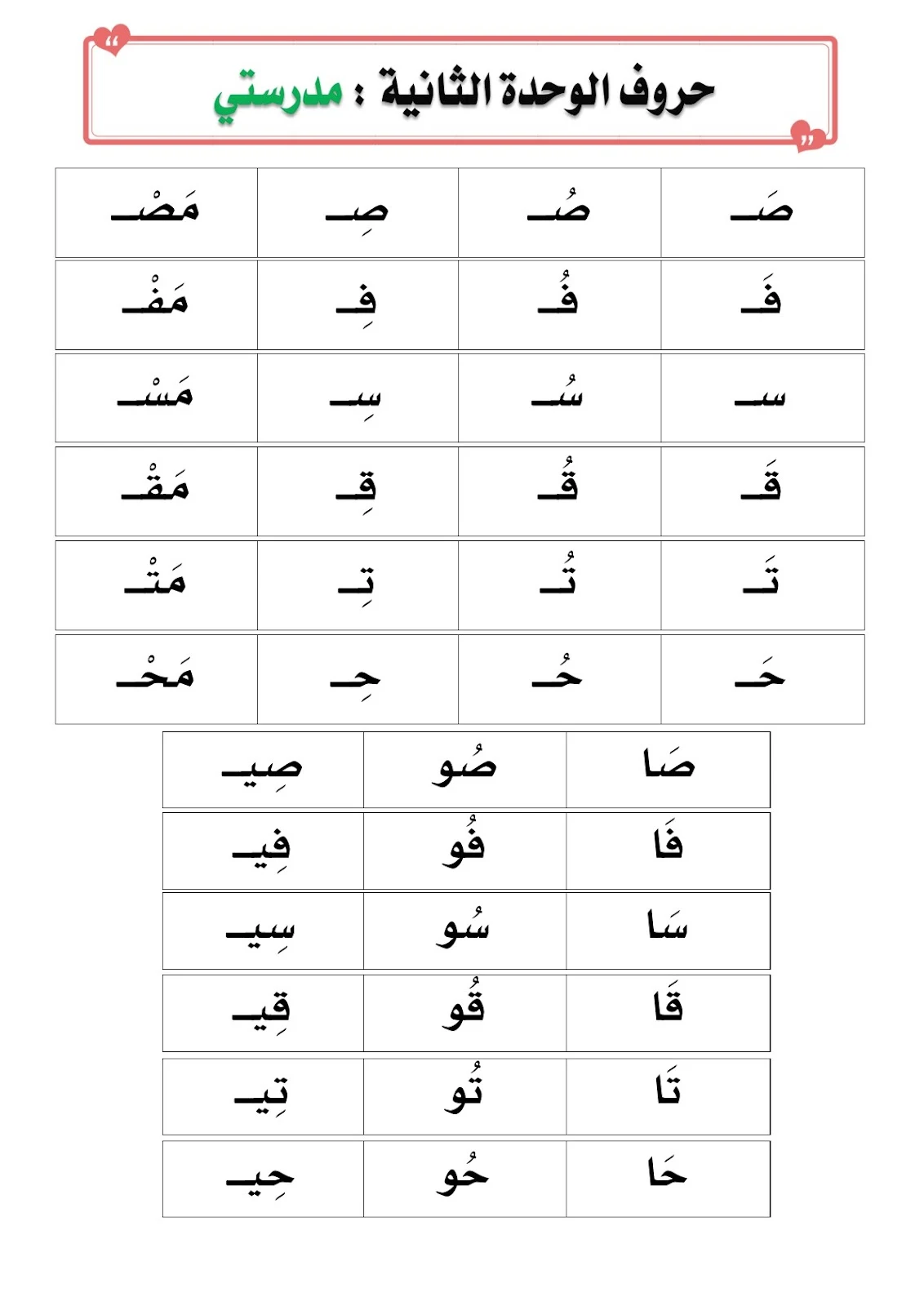 مراجعة عامة لحروف الفصل الأول pdf تحميل مباشر مراجعة عامة لحروف الفصل الأول pdf تحميل مباشر