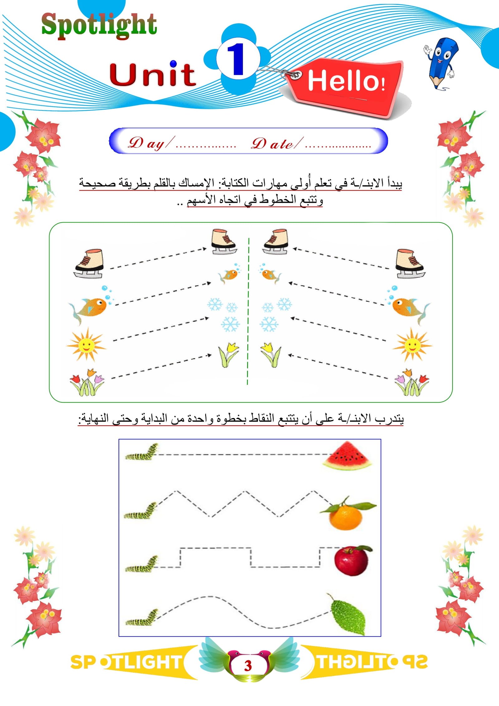 مذكرة شرح اللغة الإنجليزية للصف الأول الوحده1 pdf تحميل مباشر