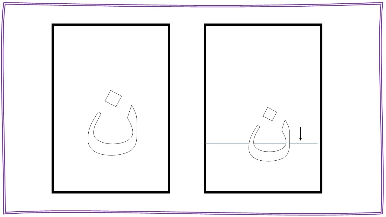 تعليم حرف النون للاطفال بنفسك (ن)- مع قصة الحرف والتدريبات والكلمات والالعاب واوراق العمل لتأكيد الحرف