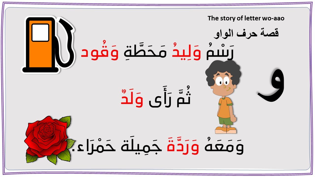 قصة حرف الواو لأطفال الروضة مصورة