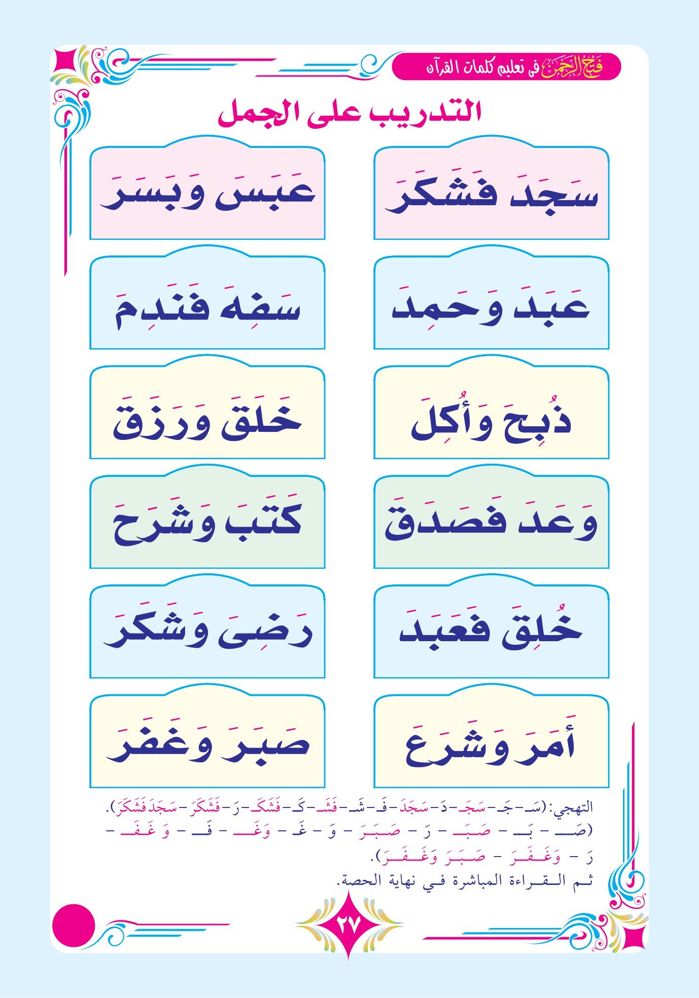 كتاب فتح الرحمن في تعليم كلمات القران pdf تحميل مباشر