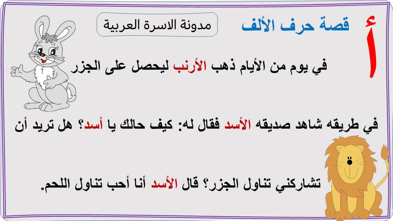 قصة حرف الألف مصورة لأطفال الروضة قصة حرف الألف مصورة لأطفال الروضة