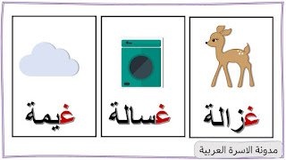 كلمات حرف الغين مع الصور للاطفال