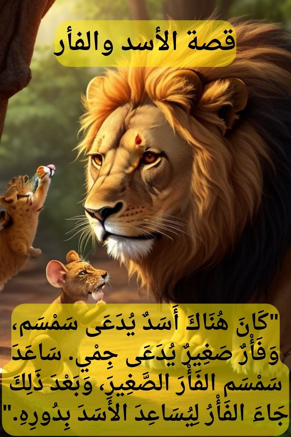 قصة الأسد والفأر قصة الأسد والفأر