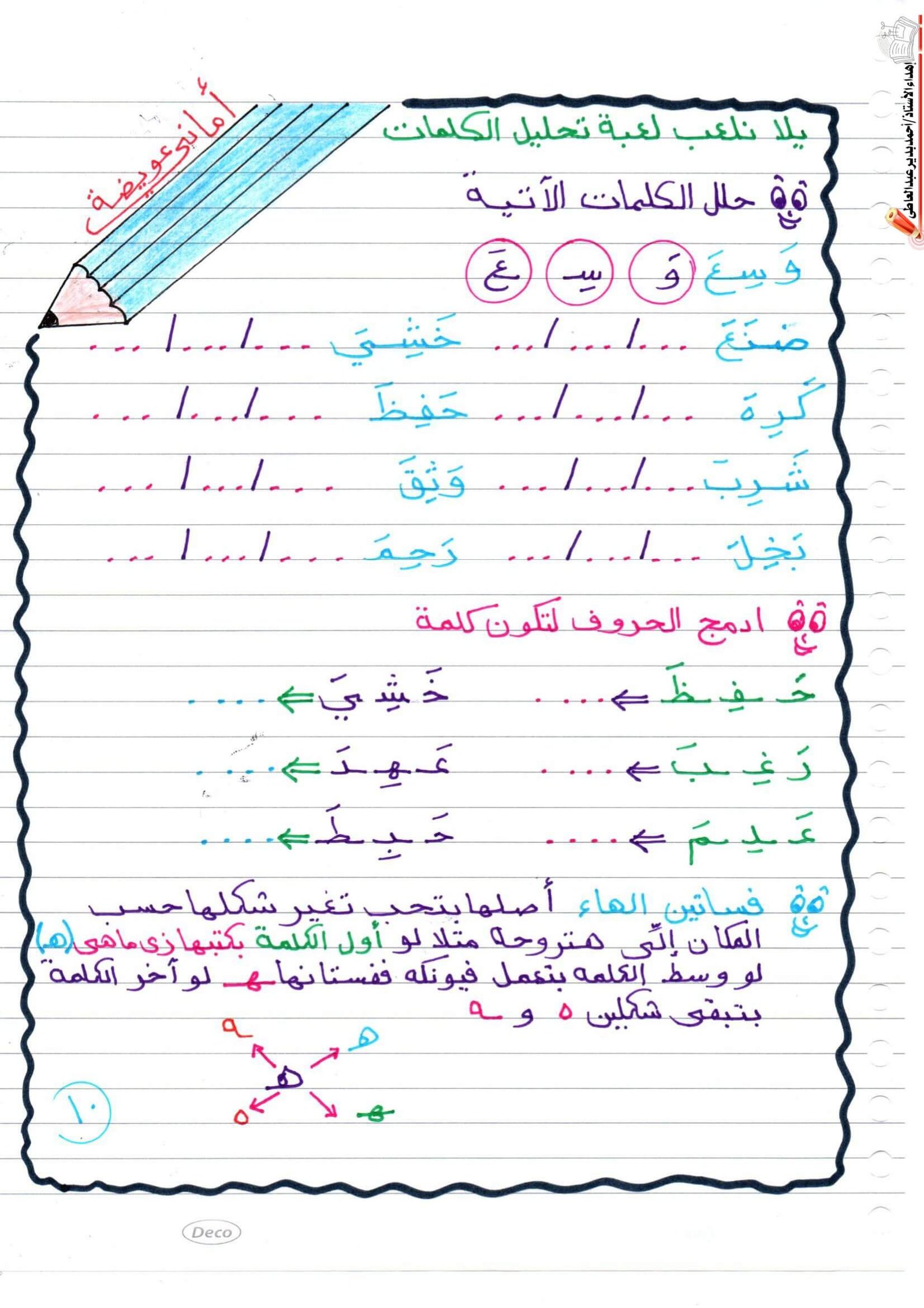 مذكرتي في التأسيس للغة العربية لرياض الأطفال والصفوف الأولى PDF