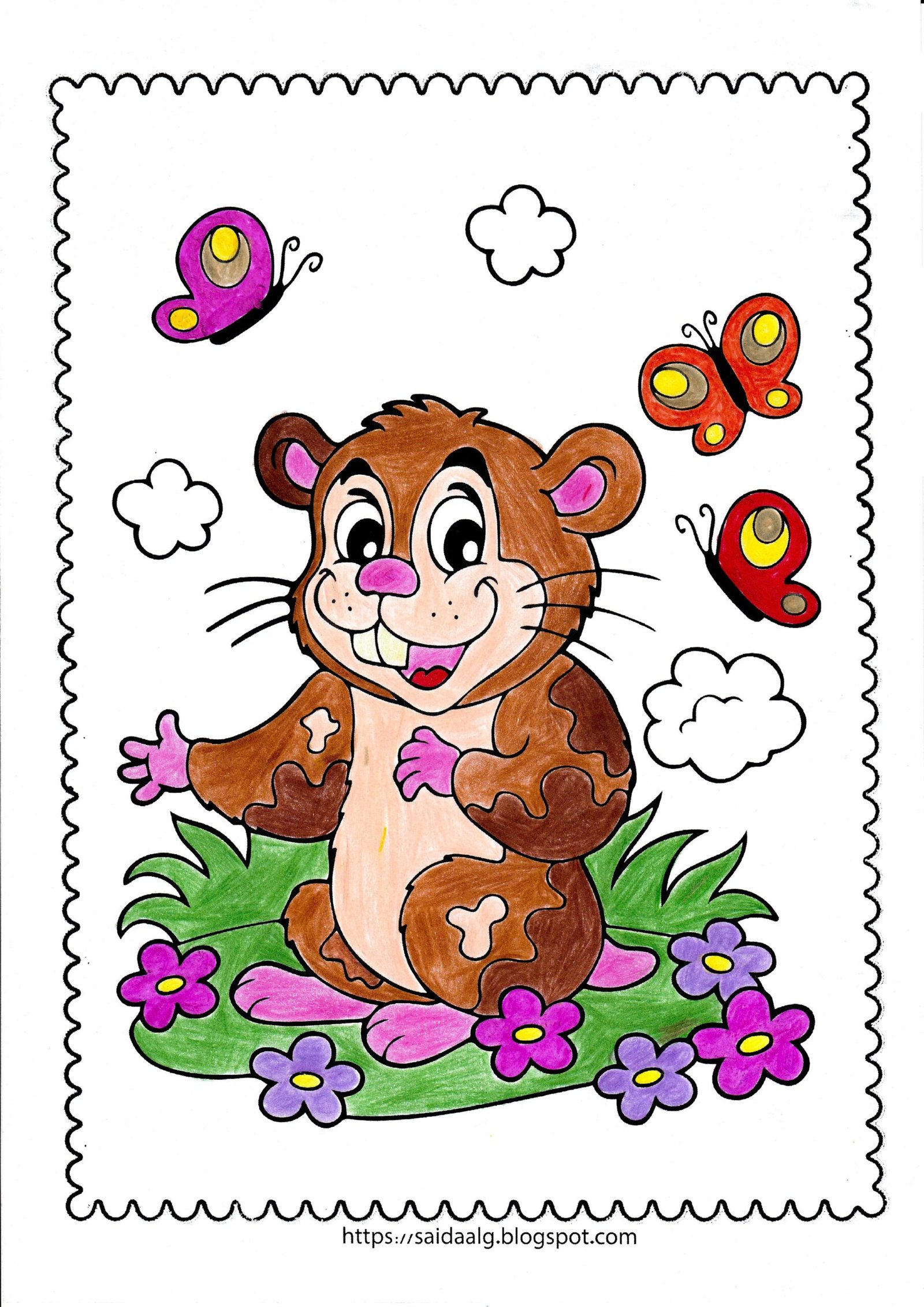 كتاب رسومات الطبيعة والحيوانات مع نماذج ملونه pdf تحميل مباشر مجاني