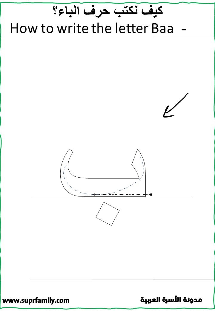 اوراق عمل حرف الباء لرياض الاطفال