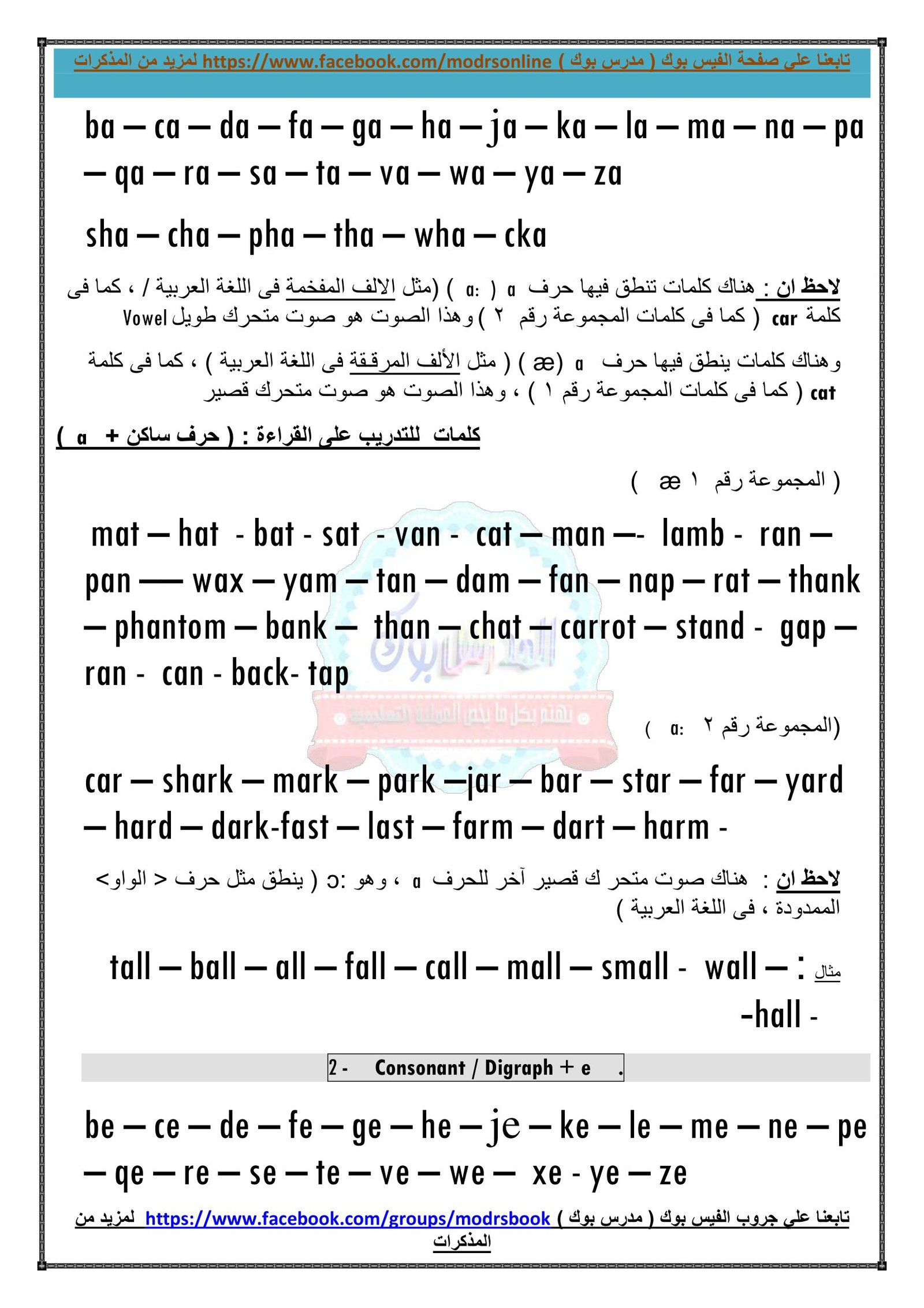 مذكرة تأسيس للطلاب في القراءة والإملاء باللغة الإنجليزية pdf تحميل مباشر مجاني