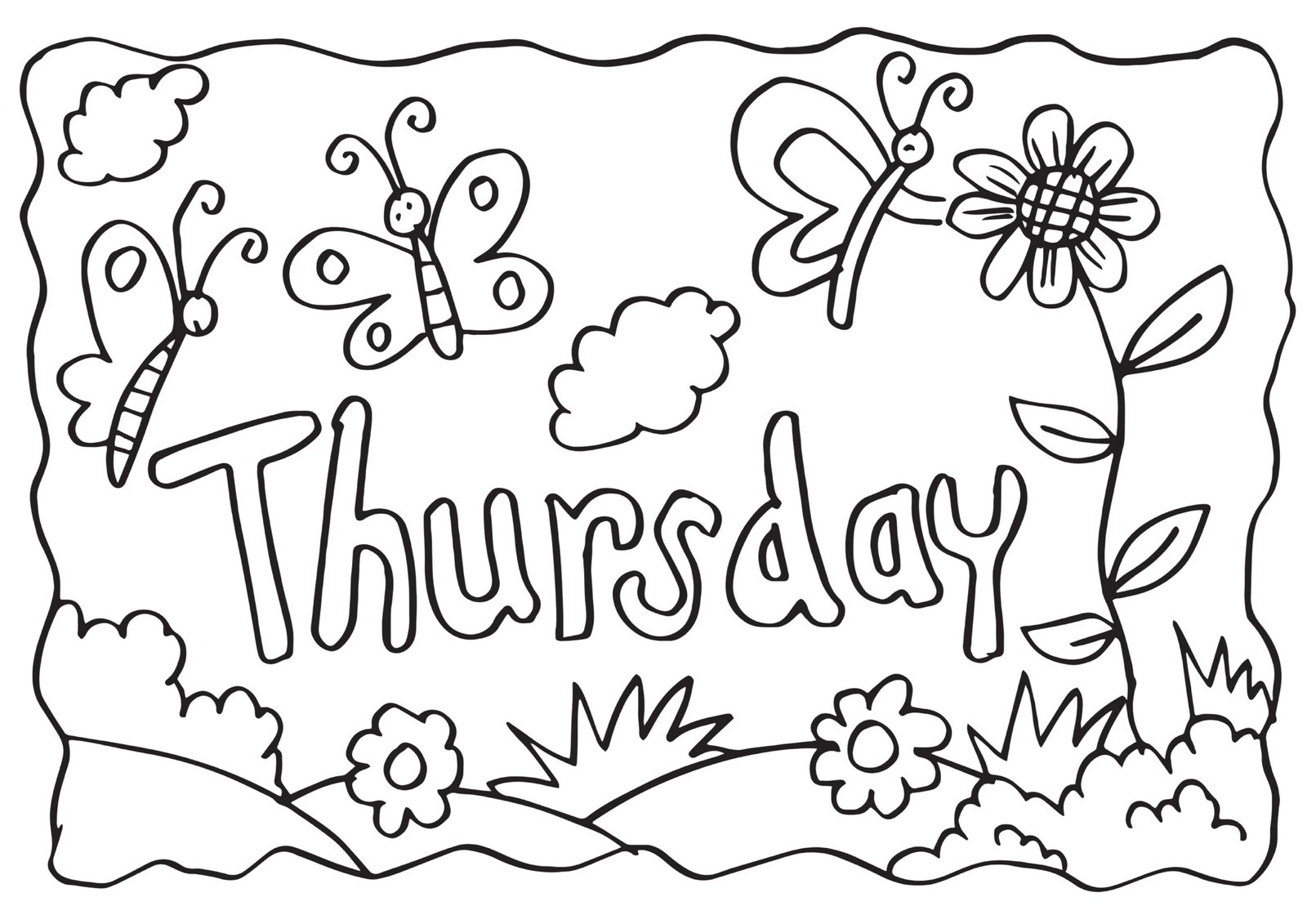 أوراق تلوين أيام الاسبوع باللغة الإنجليزية pdf تحميل مباشر مجاني