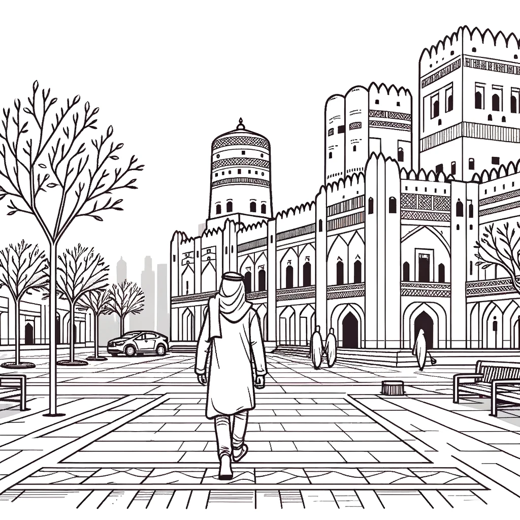 أوراق تلوين اليوم الوطني في قطر 2023 للأطفال