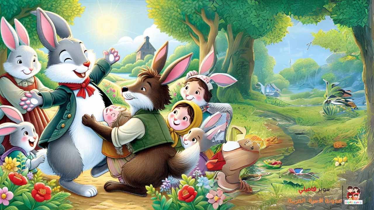 قصة الارنب الذكي والذئب العابث قصة قصيرة مصورة للاطفال قبل النوم PDF