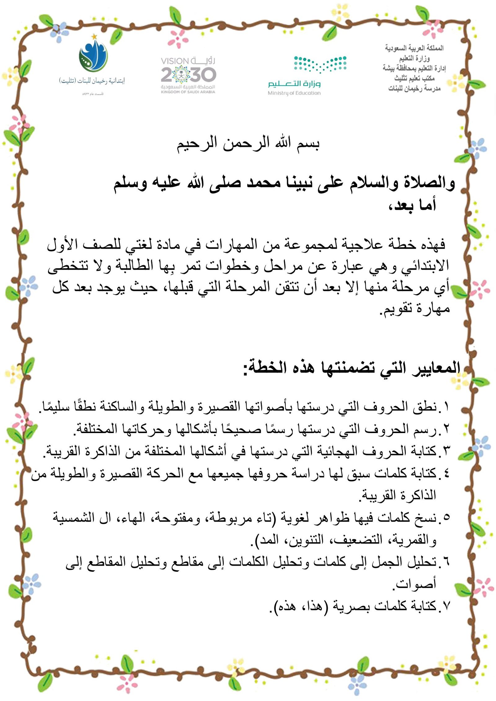 خطة علاجية لمهارات لغتي الصف الاول الابتدائي الفصل الدراسي الاول pdf تحميل مباشر مجاني خطة علاجية لمهارات لغتي الصف الاول الابتدائي الفصل الدراسي الاول pdf تحميل مباشر مجاني