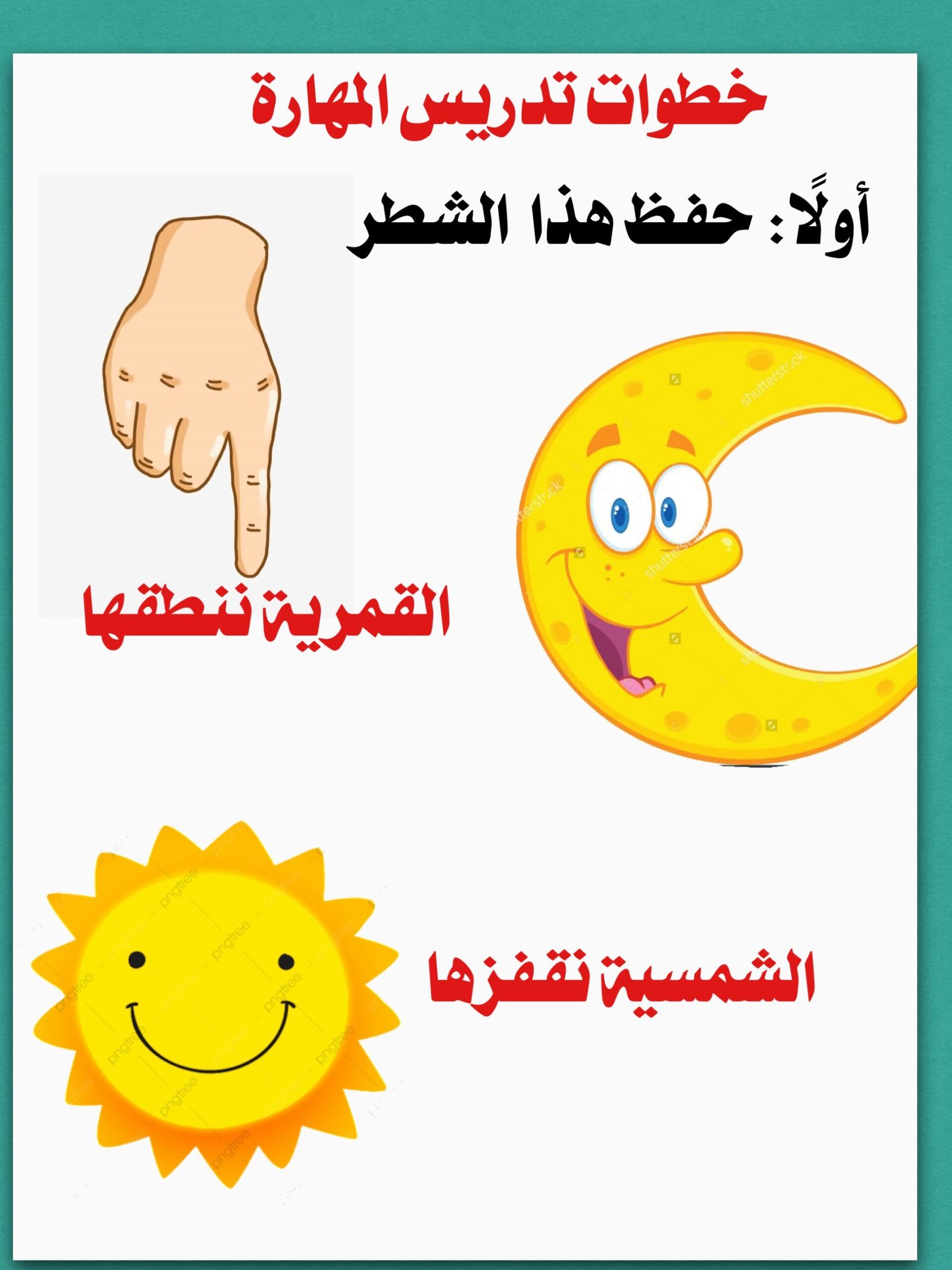 ملزمة شرح مهارة ال القمرية وال الشمسية pdf تحميل مباشر