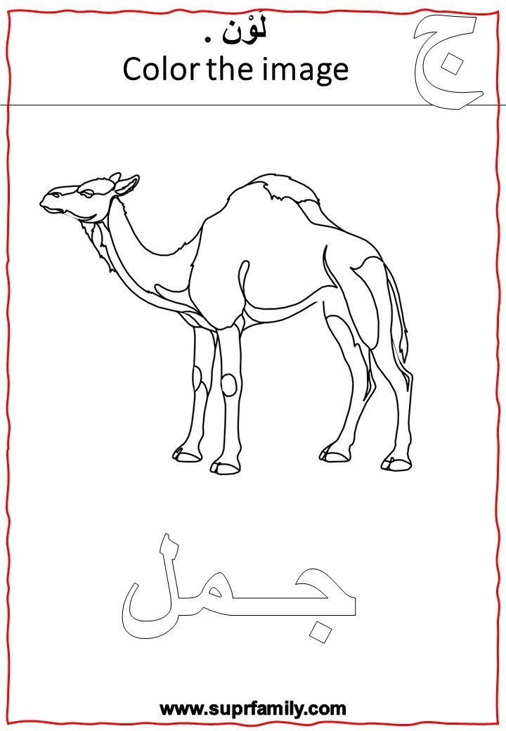 رحلة ممتعة مع حرف الجيم: أوراق عمل تفاعلية لتعليم القراءة والكتابة للأطفال