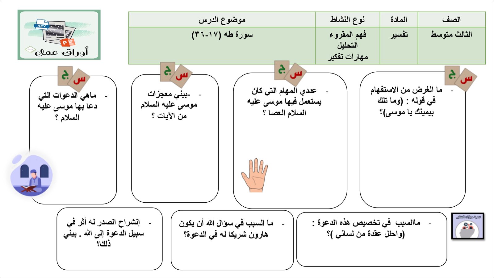 أوراق عمل لمادة التربية الإسلامية الصف الثالث متوسط الفصل الدراسي الثالث pdf تحميل مباشر مجاني أوراق عمل لمادة التربية الإسلامية الصف الثالث متوسط الفصل الدراسي الثالث pdf تحميل مباشر مجاني