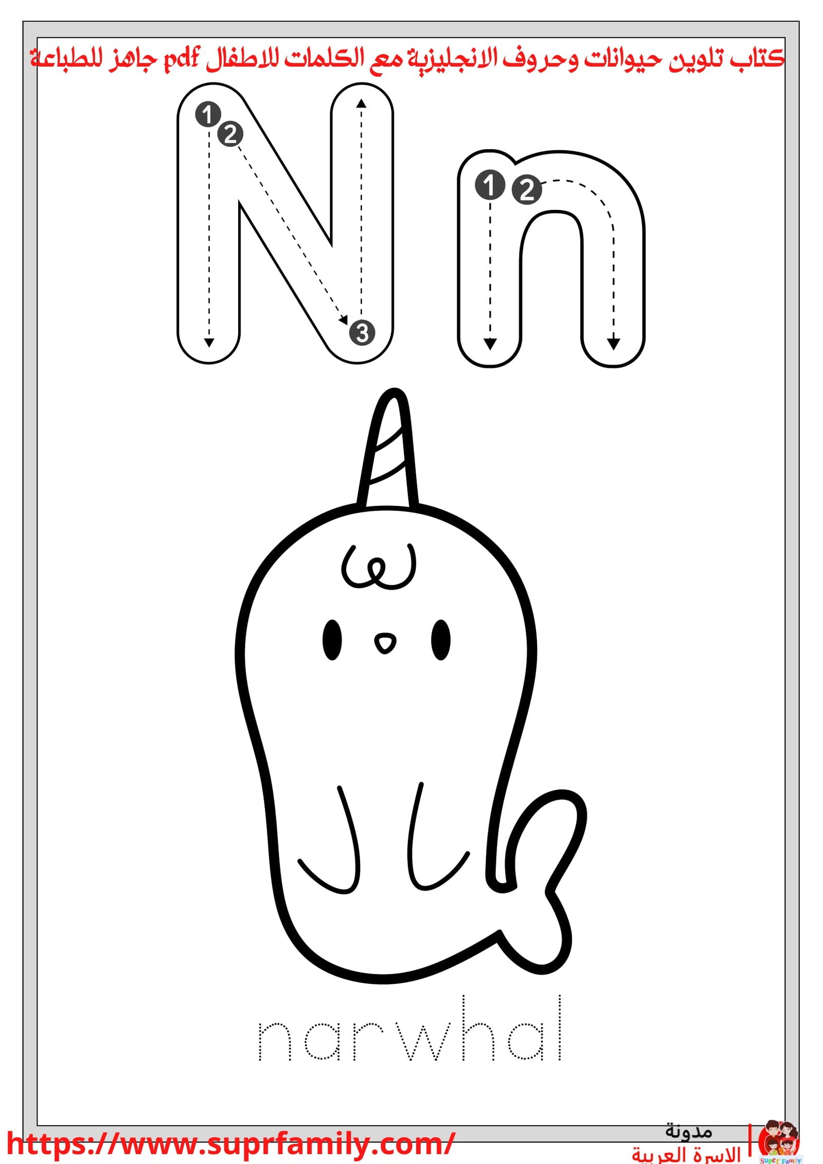 تحسين مهارات القراءة لدى الأطفال من خلال أوراق عمل كتابة وتلوين الحروف الإنجليزية