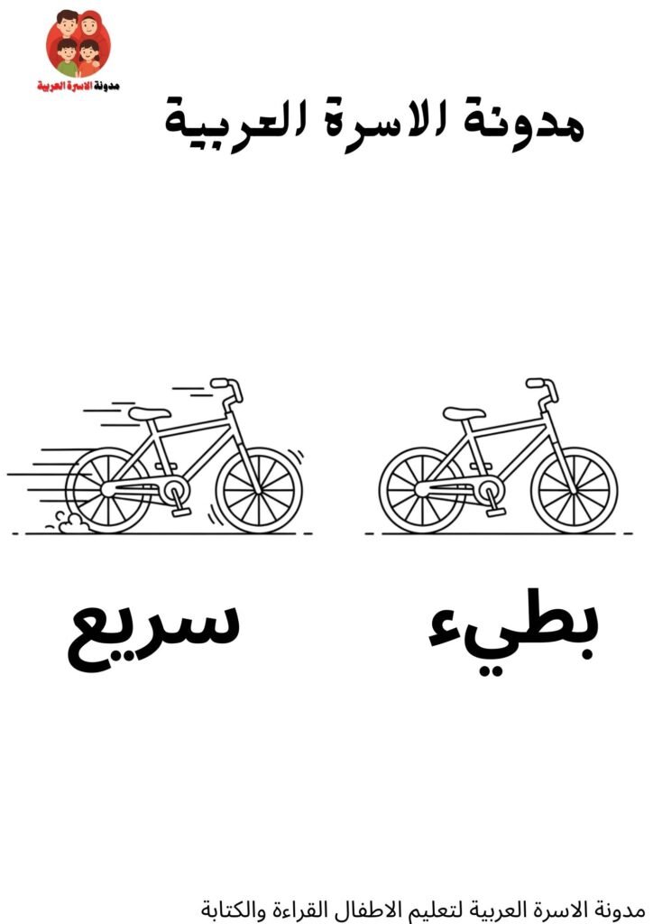 تعليم الأضداد للاطفال