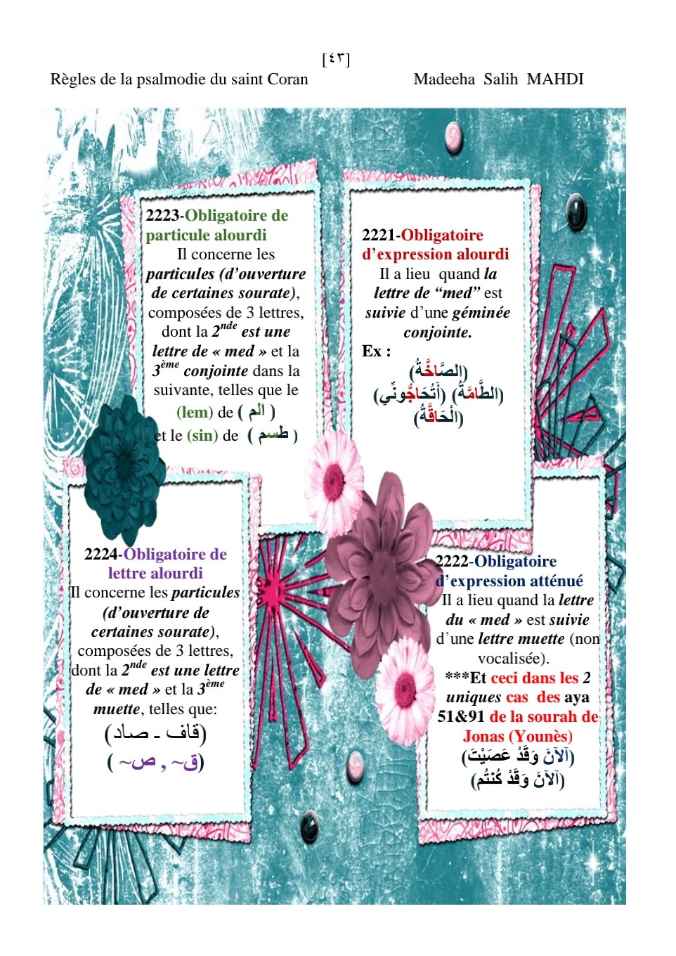 دليل التجويد الشامل: مفتاحك لفهم القرآن بالفرنسية