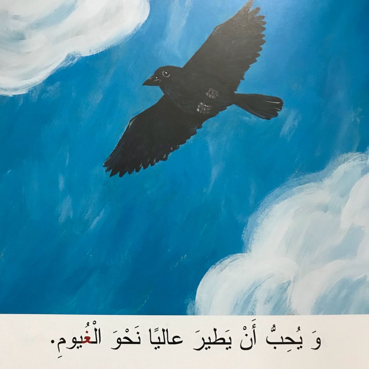 قصة حرف الغين: الغراب الابيض