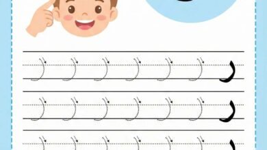 ورقة عمل كتابة حرف الراء للاطفال