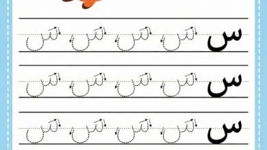 ورقة عمل كتابة حرف السين للاطفال