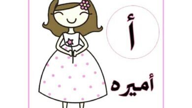 بطاقات الحروف العربية مع الكلمة والصورة للأطفال PDF جاهز للطباعة