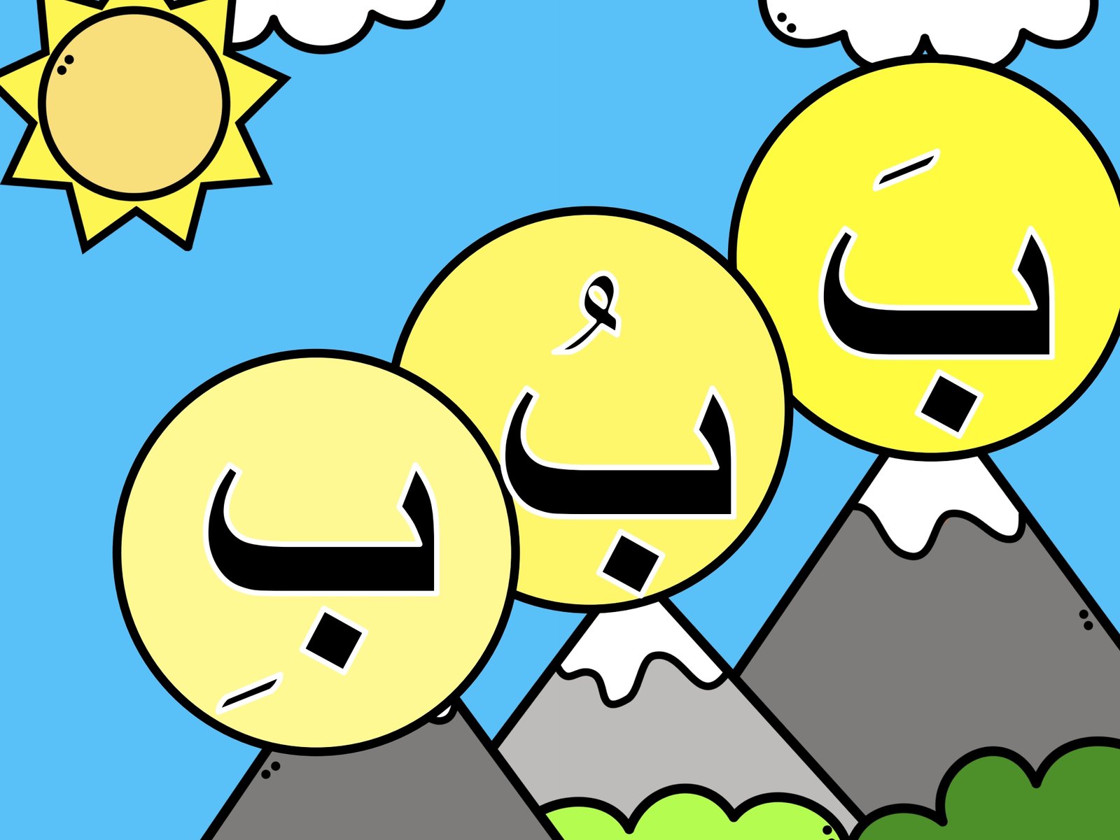 كراسة الحروف بالحركات القصيرة للأطفال