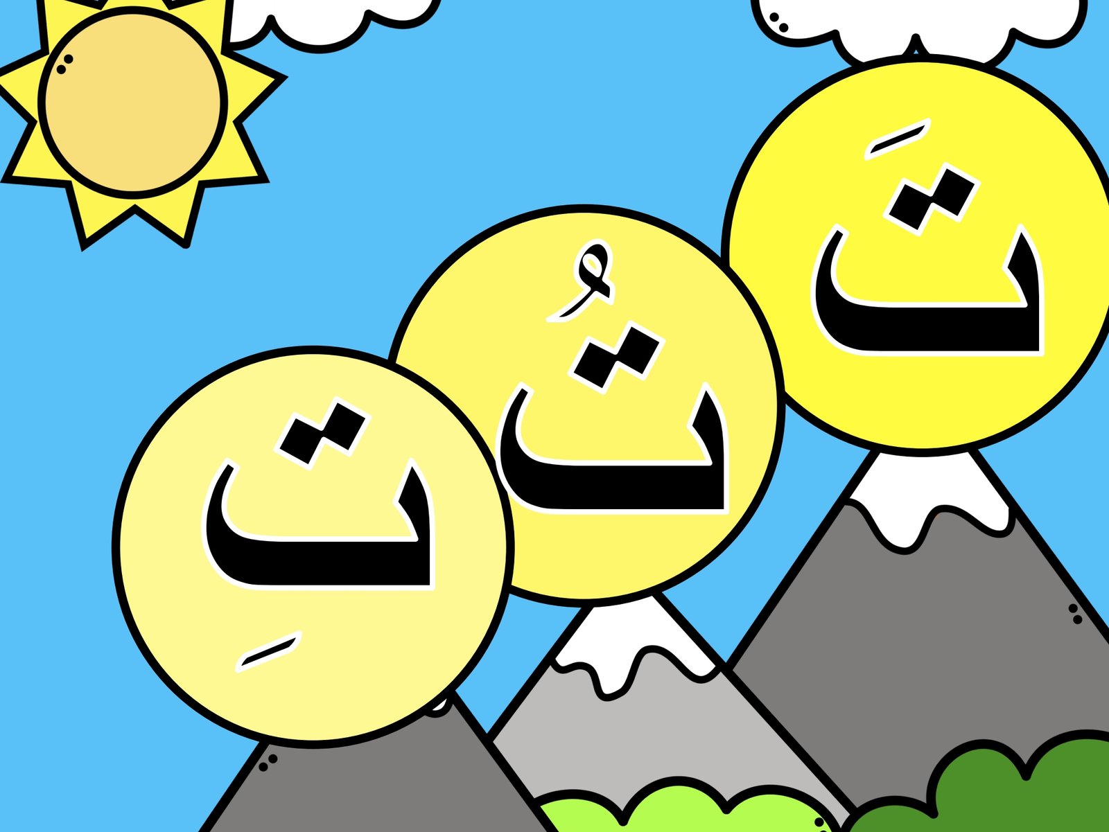 كراسة الحروف بالحركات القصيرة للأطفال