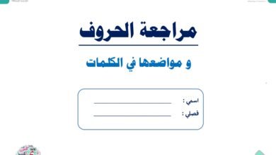 تدريبات إكمال الحرف الناقص وكتابته في الكلمات PDF
