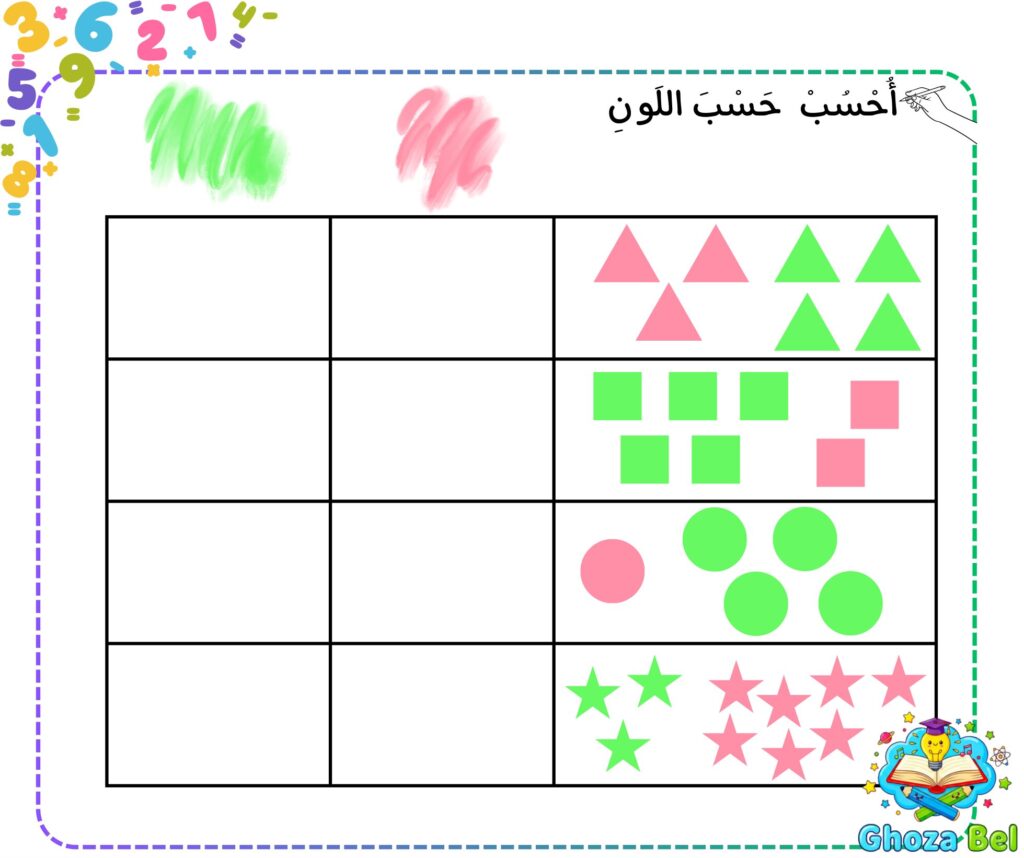 تحميل أفضل 10 أنشطة لتعلم الحساب للأطفال PDF | تدريبات العد من 1 إلى 10