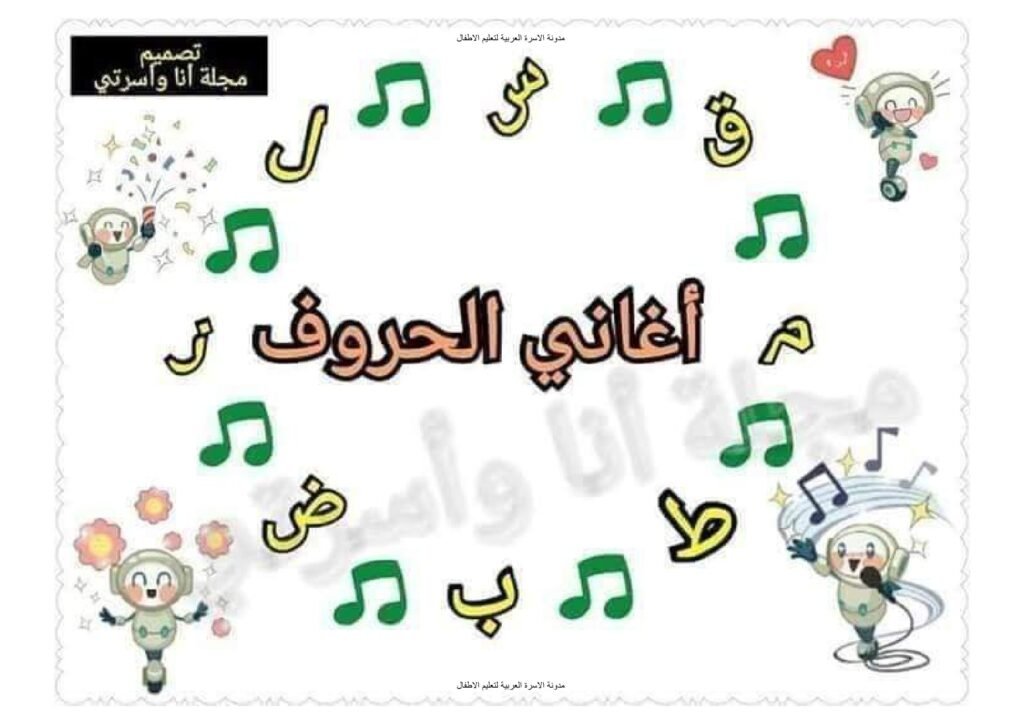 أناشيد الحروف العربية من الفاء إلى الياء للأطفال PDF