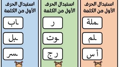 نشاط استبدال الحرف الأول وتكوين كلمات جديدة للأطفال PDF