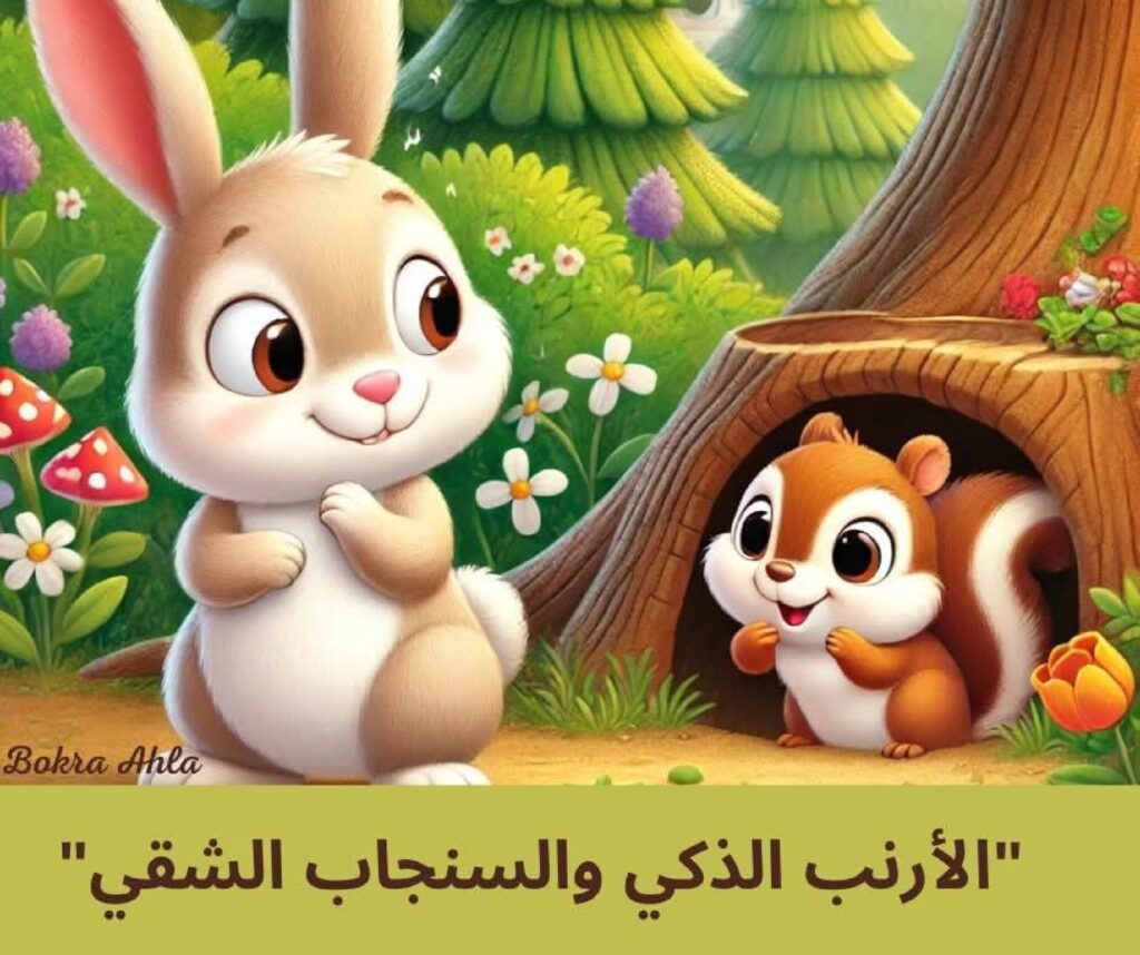 الأرنب الذكي والسنجاب الشقي PDF للأطفال | قصة تعلم الطفل الحكمة واللطف