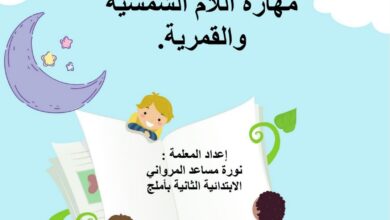 تحميل أوراق عمل اللام الشمسية والقمرية PDF للصف الأول الابتدائي