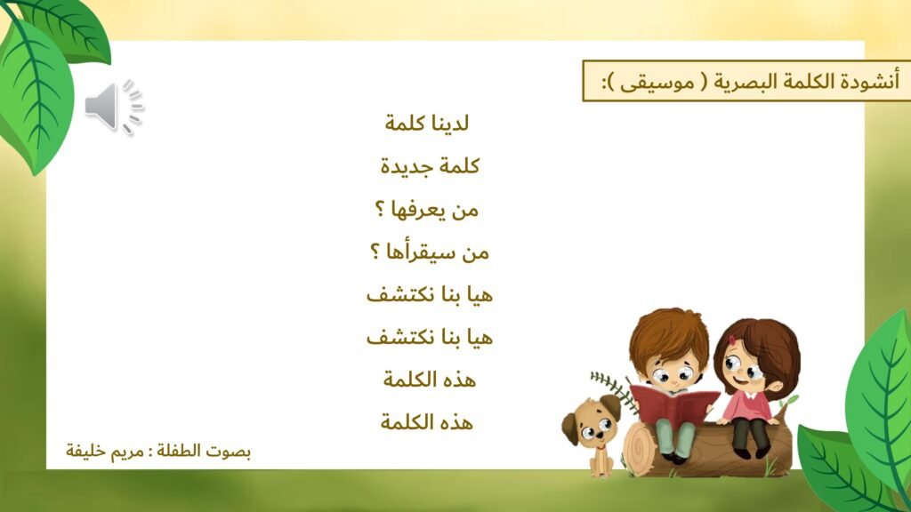 بوربوينت الكلمات البصرية مع الحروف الهجائية من الألف إلى الياء PDF