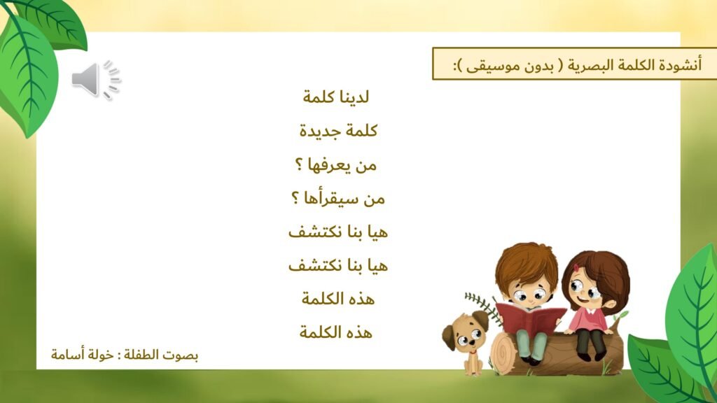 بوربوينت الكلمات البصرية مع الحروف الهجائية من الألف إلى الياء PDF