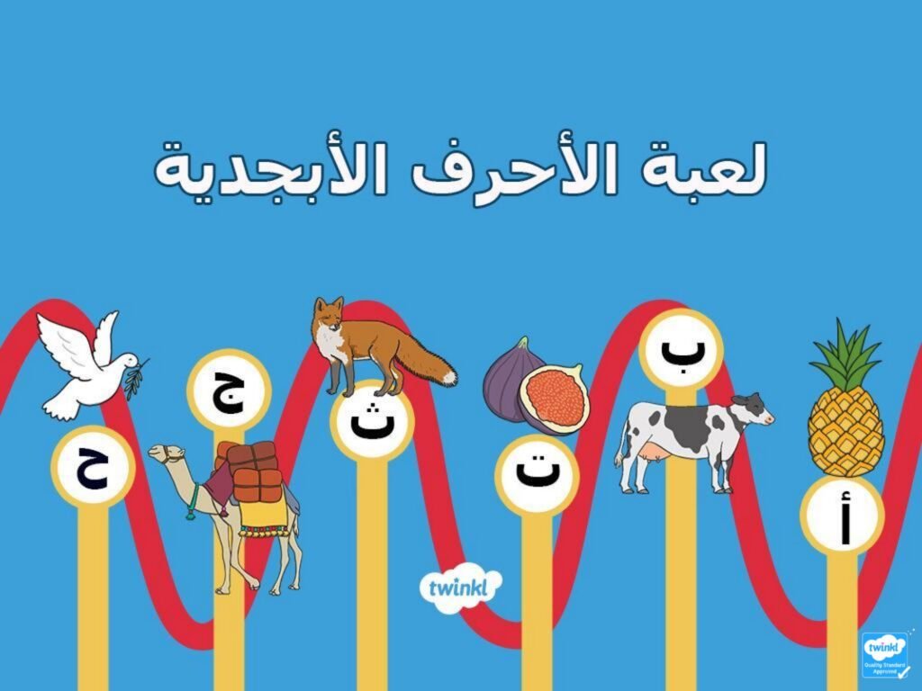 لعبة الحروف العربية من الألف إلى الياء واختيار الصور التي تبدأ بالحرف PDF