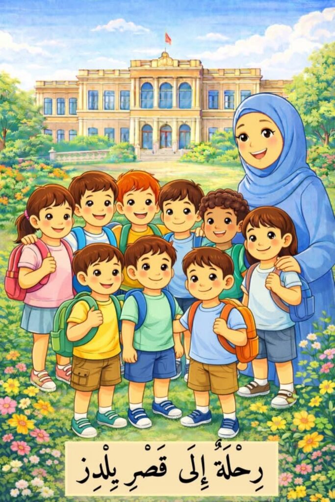قصة رحلة إلى قصر يلدز للأطفال عن الرحلات المدرسية والتعلم والاستكشاف PDF