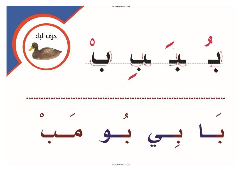 سبورتي العجيبة لتعليم الحروف بالحركات القصيرة والطويلة واتجاه الكتابة PDF