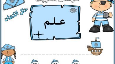 نشاط قرصان الحروف لقراءة وكتابة الكلمات العربية PDF