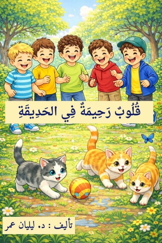 قصة قلوبٌ رحيمةٌ في الحديقة للأطفال PDF عن الرحمة بالحيوان ومساعدة القطط الصغيرة
