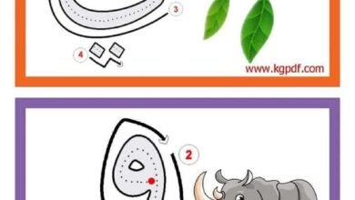 تعليم كتابة الحروف الهجائية بالصور واتجاهات القلم PDF