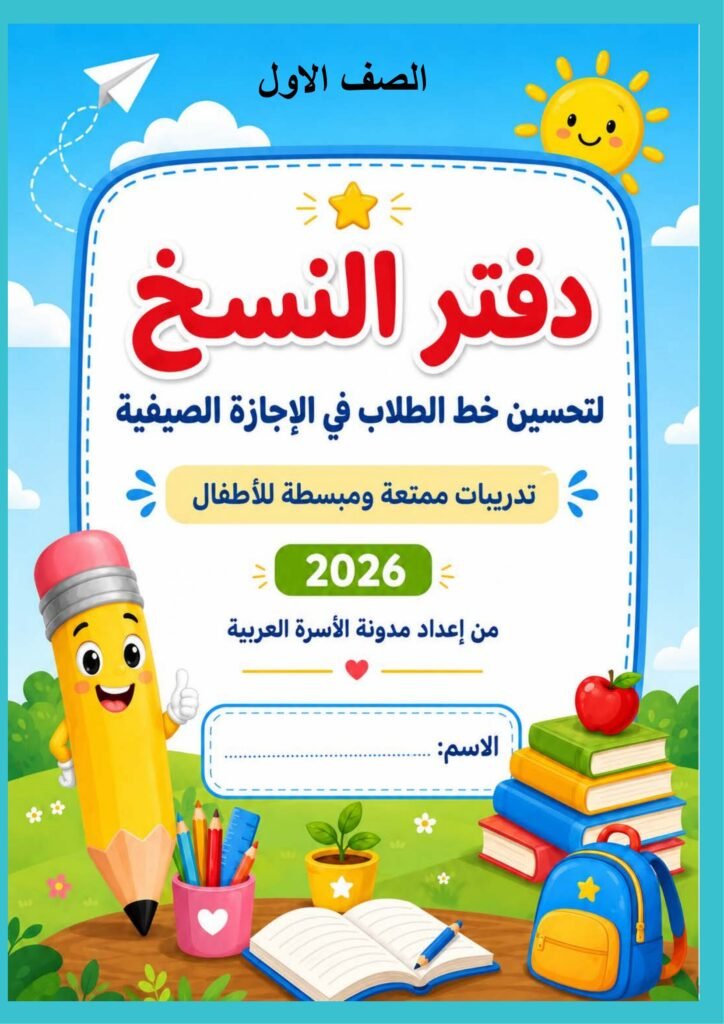 كراسة تحسين الخط العربي للصف الأول في الإجازة الصيفية PDF