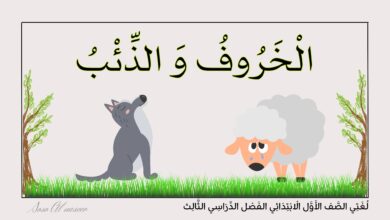 قصة الخروف والذئب PDF لغتي الصف الأول الابتدائي – الفصل الدراسي الثالث