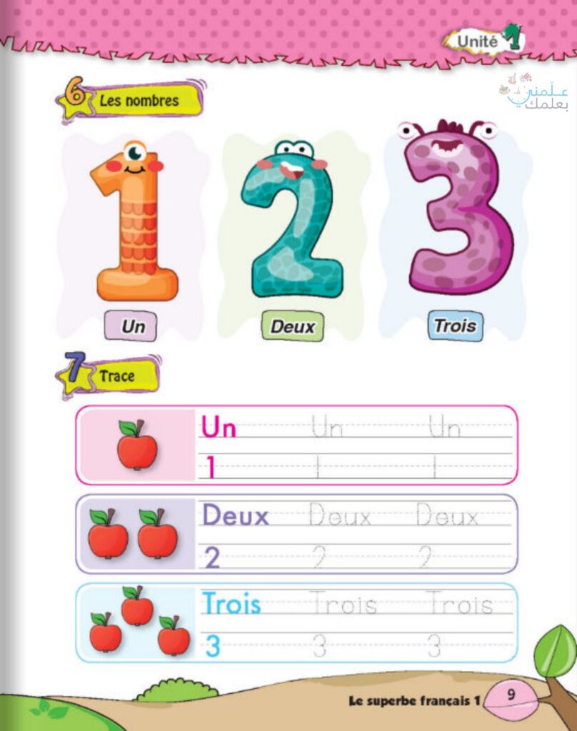 مذكرة تأسيس اللغة الفرنسية للأطفال من الصفر حروف وأرقام وكلمات PDF