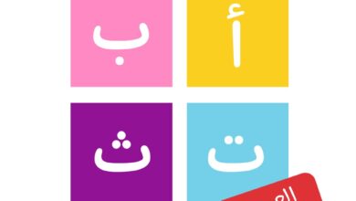 بطاقات الحروف العربية الملونة للأطفال PDF من الألف إلى الياء